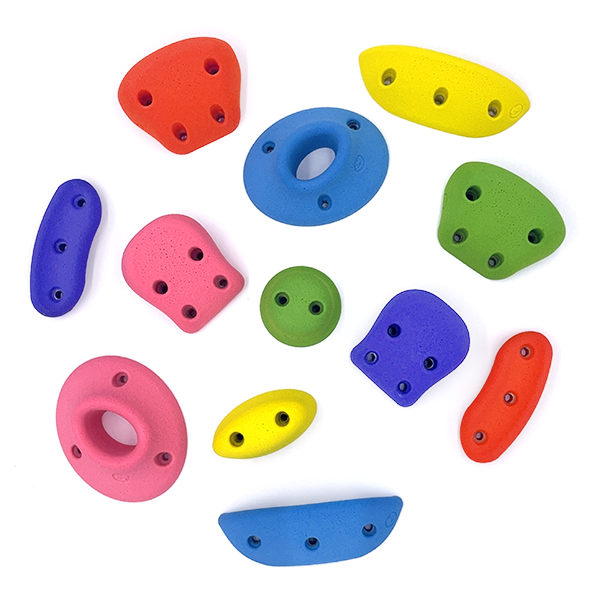 SMOOTH MOVE ROCK WALL HOLDS | SCREW ON | ASSORTED COLORS IN EACH ORDER