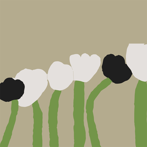 Flowers in Field Mural | Available in 5 colors