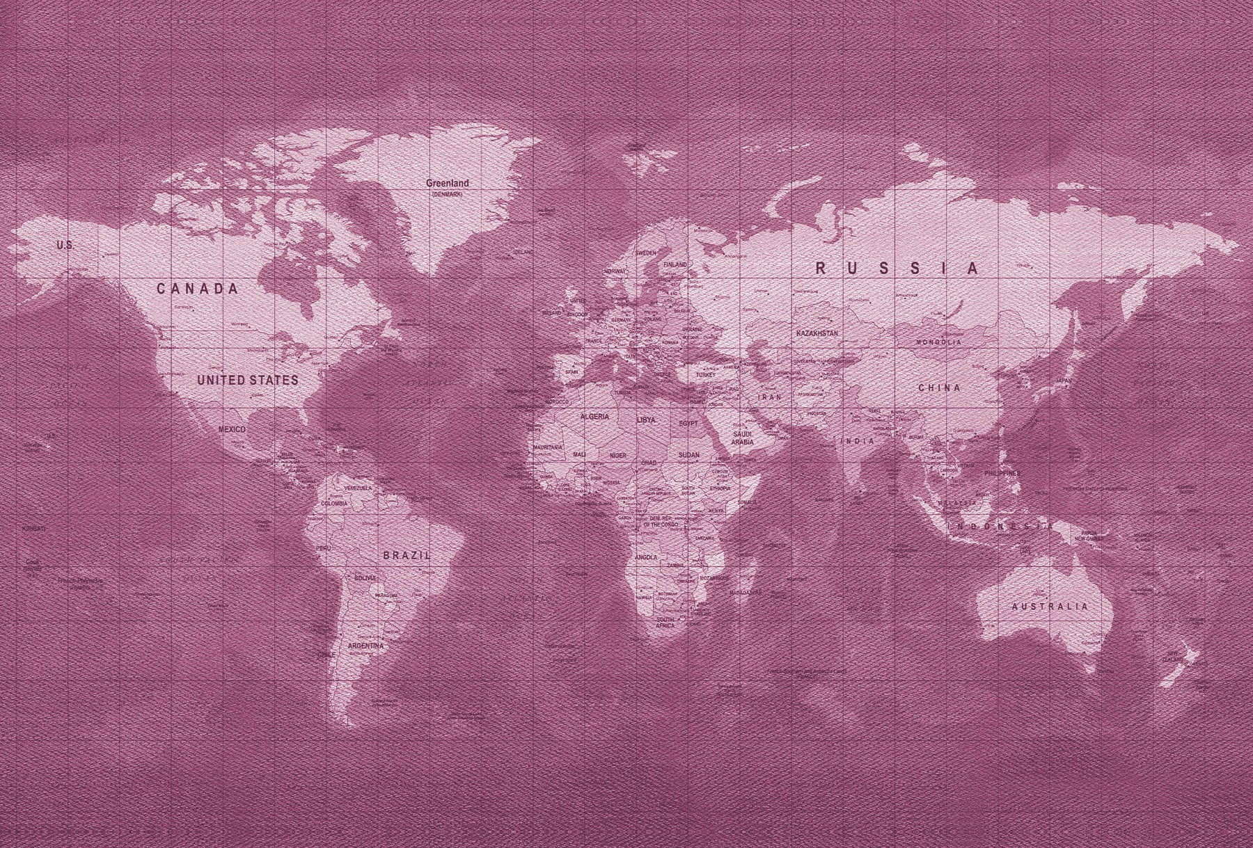 World Map - Rose