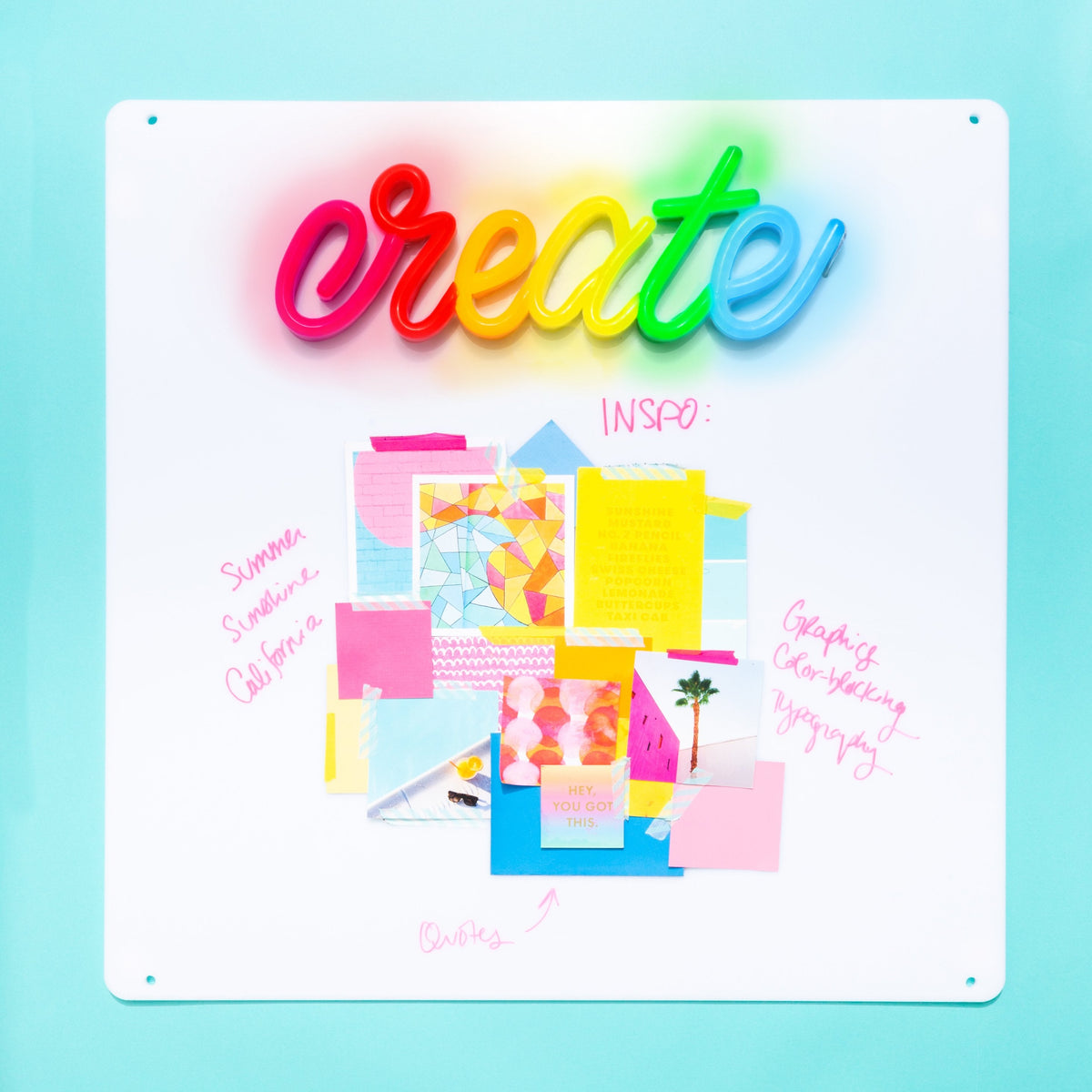 Create Dry Erase Board Set | Neon Sign