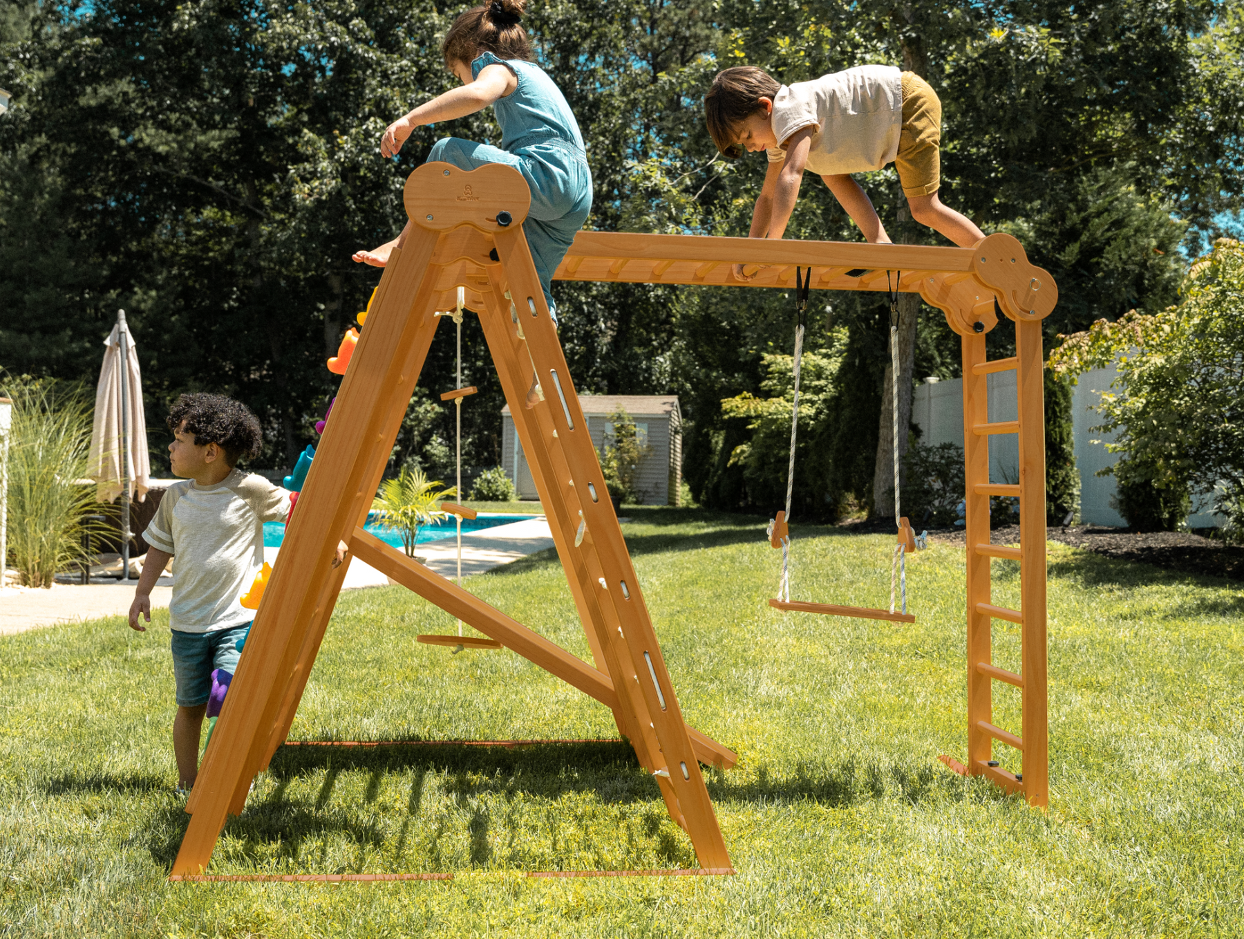 Chestnut - 8-in-1 Indoor Jungle Gym for Toddlers