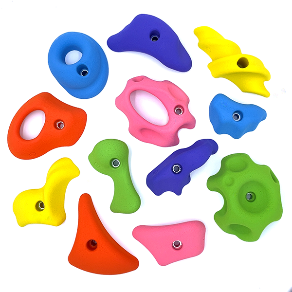 Chunky Monkey Rock Wall Holds - BOLT or SCREW ON | Assorted Colors